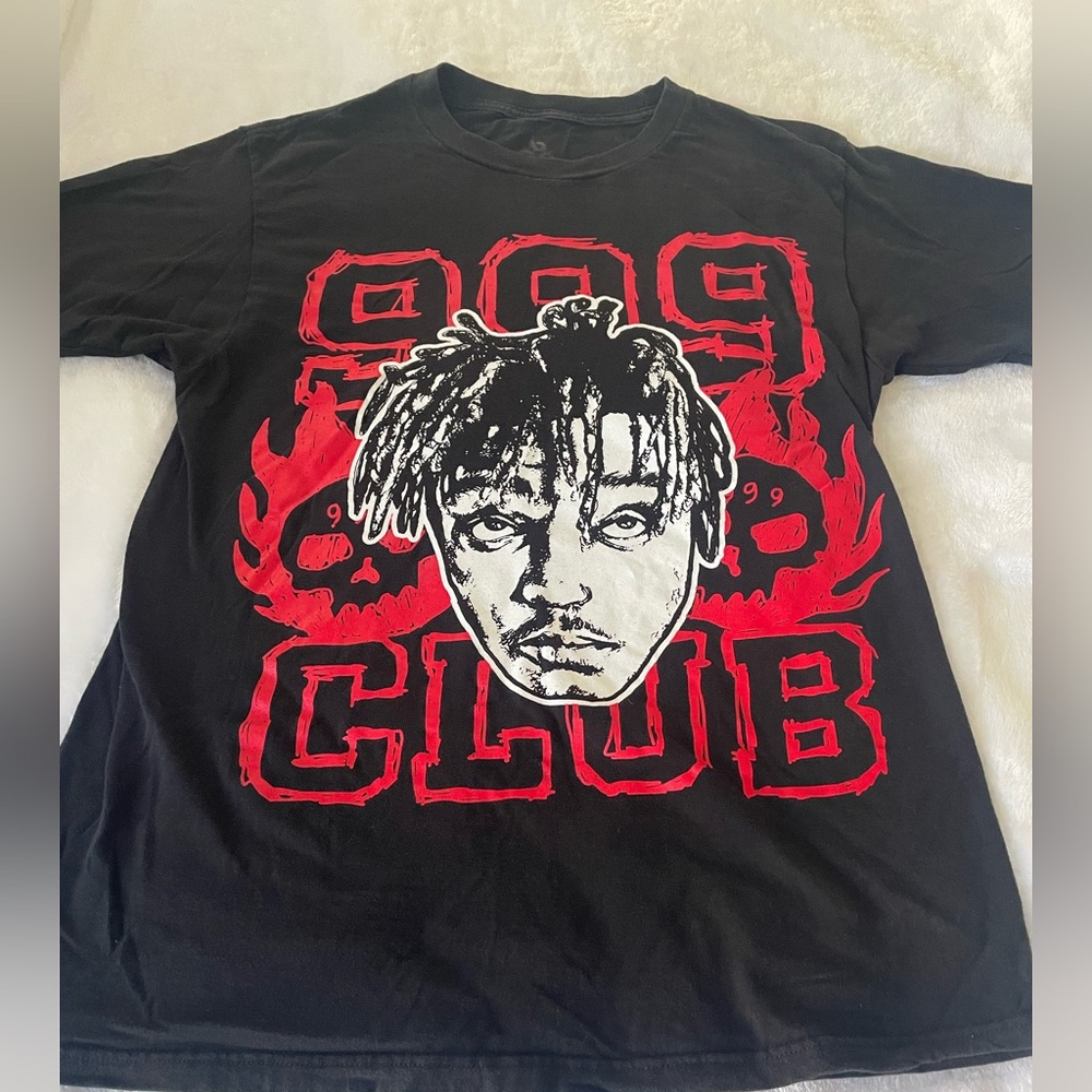 Juice Wrld 999 club black red short sleeve t shirt size medium good condition